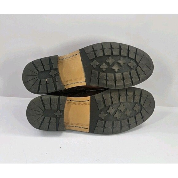 Steve Madden Ethin-2 leather lace-up brown dress shoe Wingtip Rubber Sole Sz 12 - Picture 12 of 13